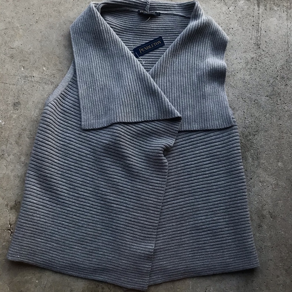 NWT Pendleton Shawl Sweater Vest Women’s Cardigan.